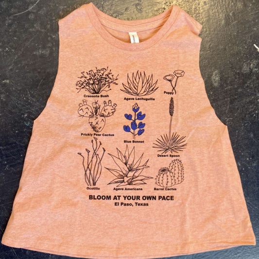 Bloom At Your Own Pace Women's Crop Tank